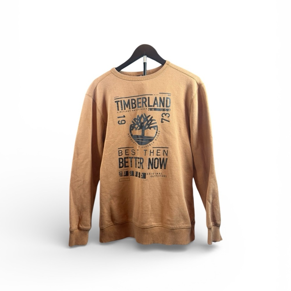 Timberland Tan Sweatshirt with Bold Logo (A286) - Picture 2 of 13